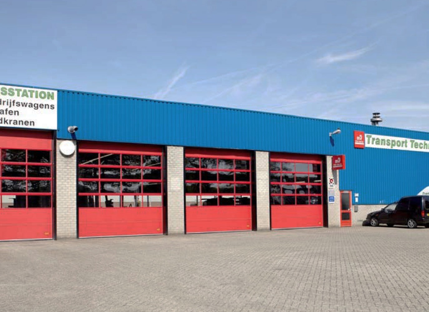 Industrial garage doors for a logistics company