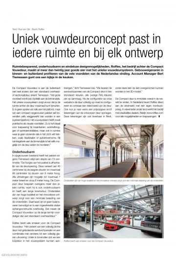 Artikel vakblad gevelbouw