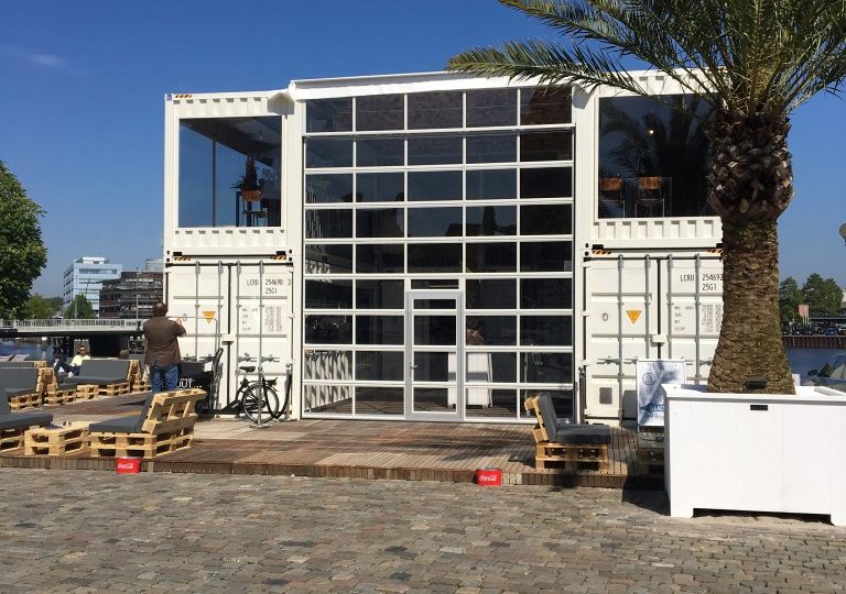 Stadsstrand zwolle tijdelijk gebouw